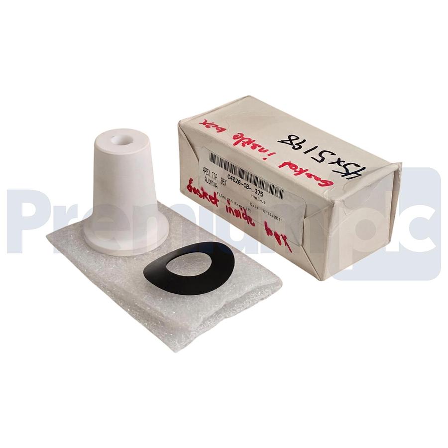 Used FLSmidth Krebs C4026-CB-.375 Hydrocyclone Apex Tip 96% Alumina Ceramic Nozzle