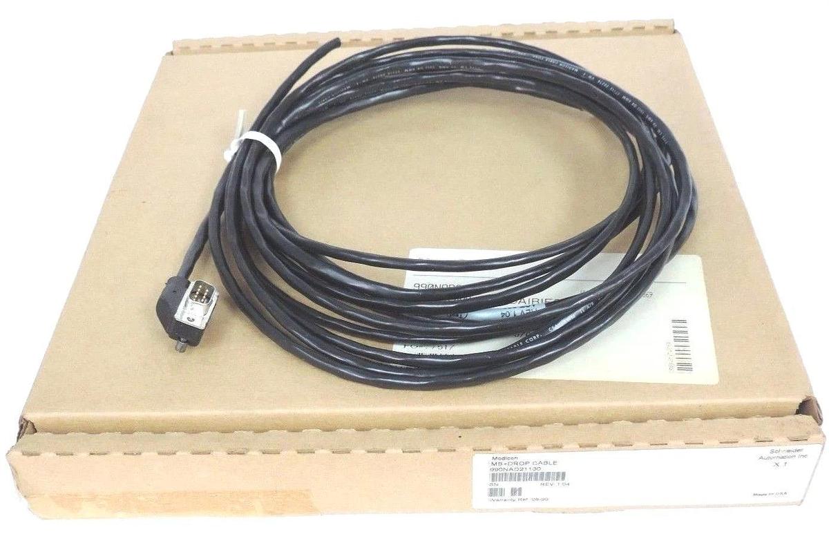 NIB MODICON 990NAD21130 MB+DROP CABLE REV. 1.04