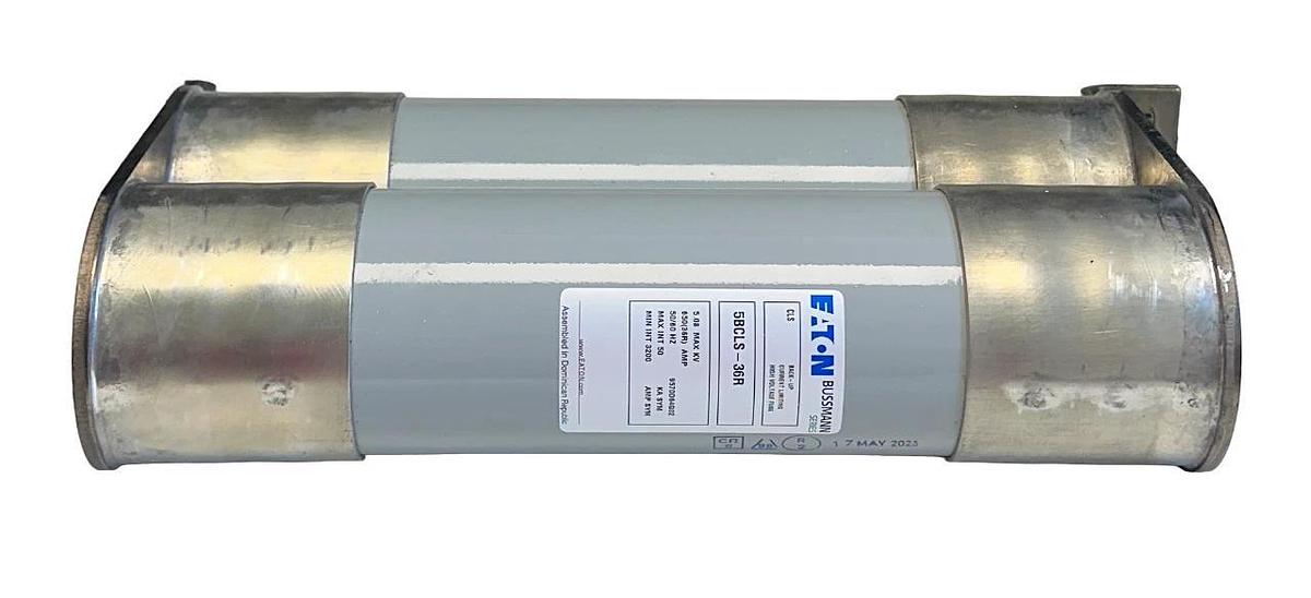 Used EATON BUSSMANN 5BCLS-36R DOUBLE-BARREL FUSE 5.08kV 650(36R)A CLS 9570D64G02 NSFS