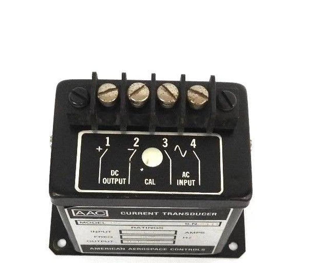 Used AMERICAN AEROSPACE CONTROLS AAC MODEL C5 CURRENT TRANSDUCER 0-5 AMPS, 60HZ