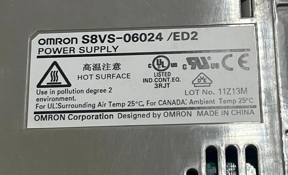 Used Lot of 3: Omron S8VS-06024/ED2 Switch Mode Power Supply 24VDC 2.5A 60W