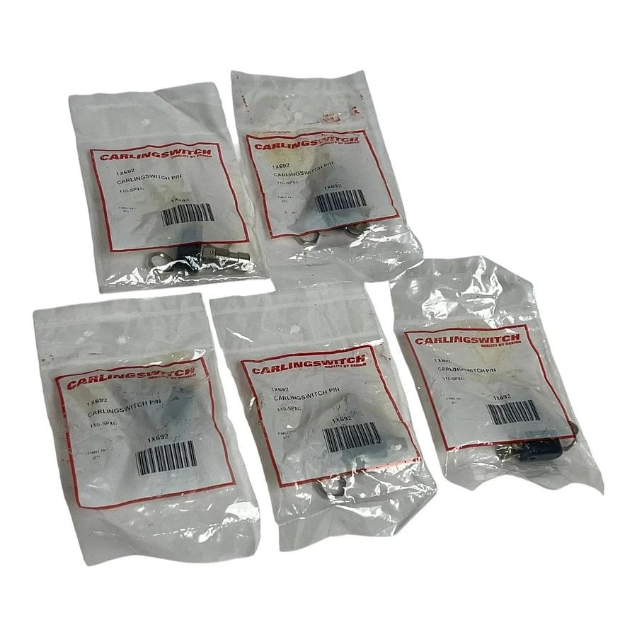 Used Lot of 5 New Carling Technologies 110-SPXG Pushbutton Switch 1X692 NOS Carlings