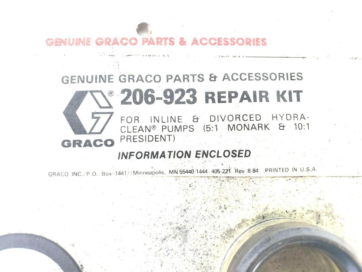Used NEW GRACO 206-923 PUMP REPAIR KIT 206923 (INCOMPLETE)