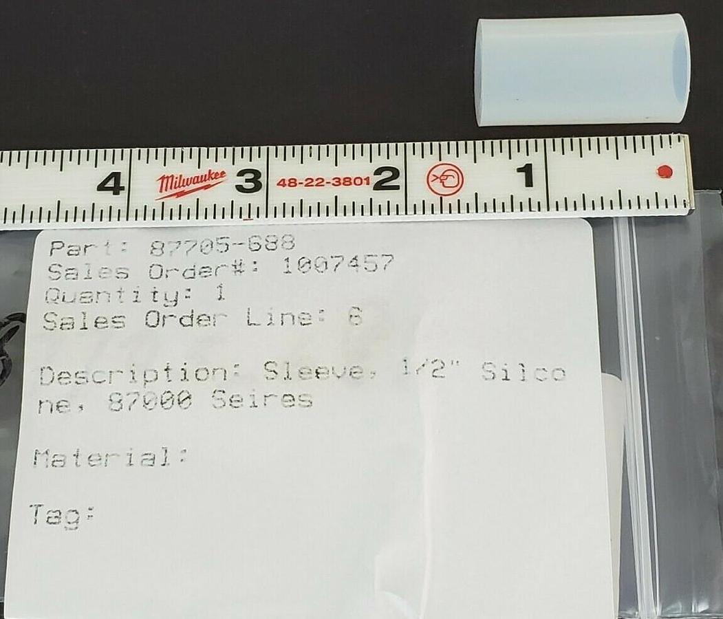 Used NEW BAUMANN 87705-688 SLEEVE 1/2'' SILICONE 87000 SERIES 87705688