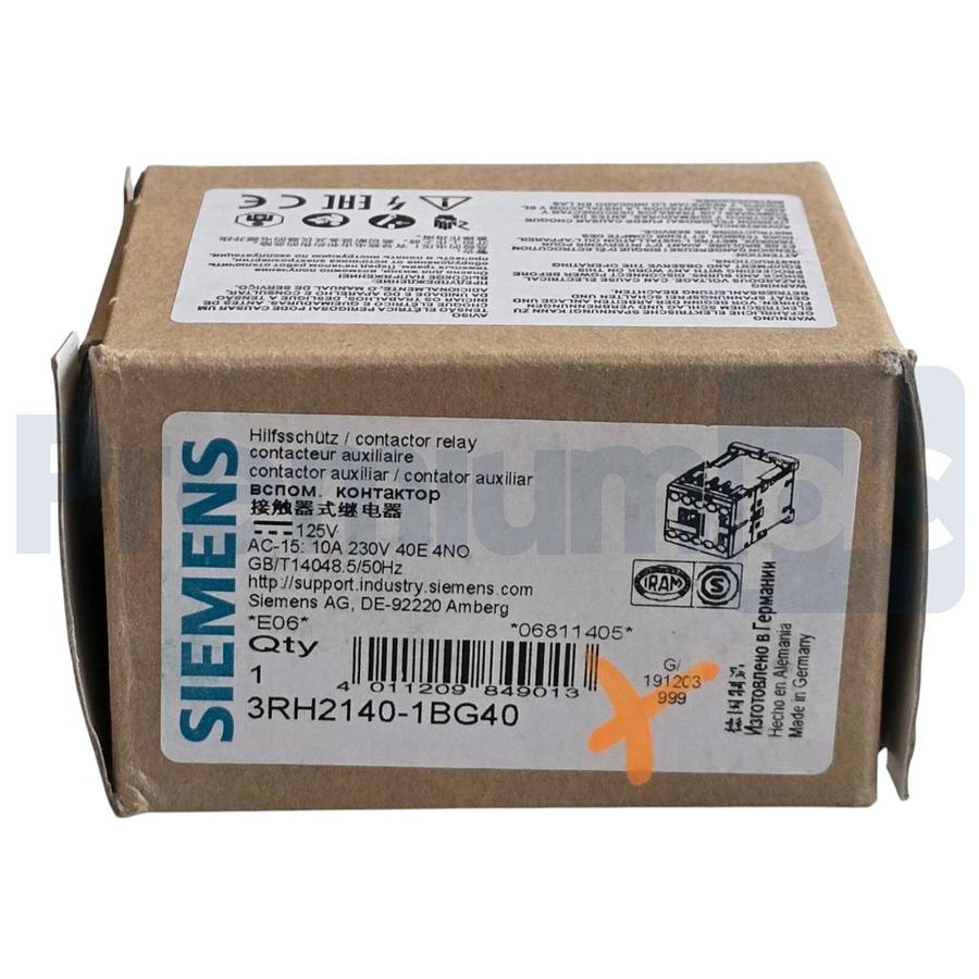 Used Siemens 3RH2140-1BG40 SIRIUS Contactor Relay 4 NO 125V DC Coil Size S00 NSMP
