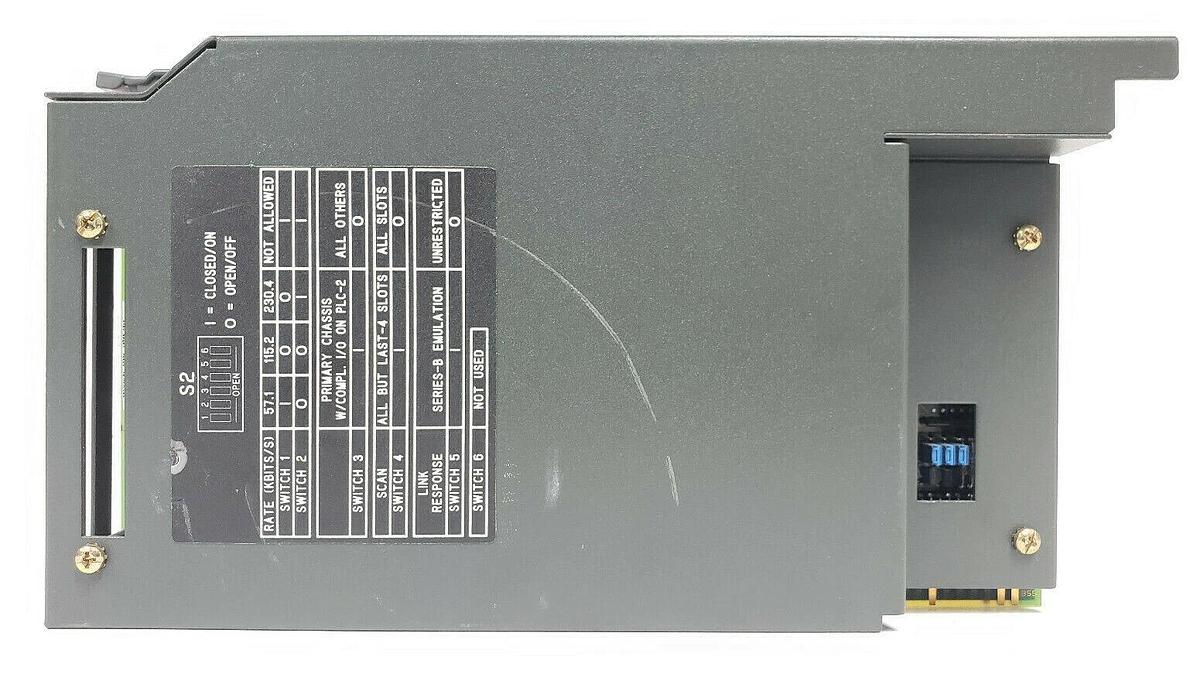 Used ALLEN BRADLEY 1771-ASB/E REMOTE I/O ADAPTER H/W REV: A01 SER. E F/W REV: H