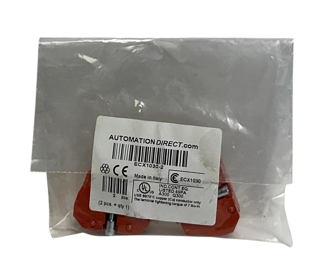 Used 4 AUTOMATIONDIRECT ECX1030-2 / ECX10302 PUSHBUTTON CONTACT BLOCKS 22mm RED NSFS