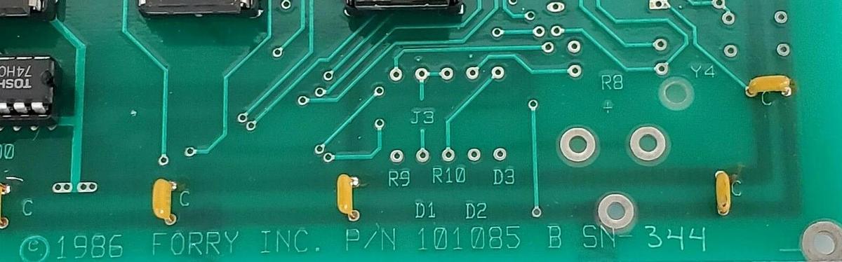 Used FORRY 101085 REV. B RS CARD