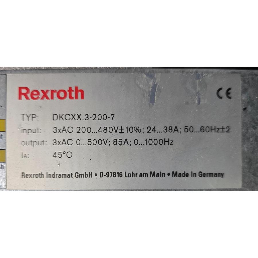 Used REXROTH INDRAMAT R911296562 | DKC22.3-200-7-FW EcoDrive SERVO DRIVE CONTROLLER