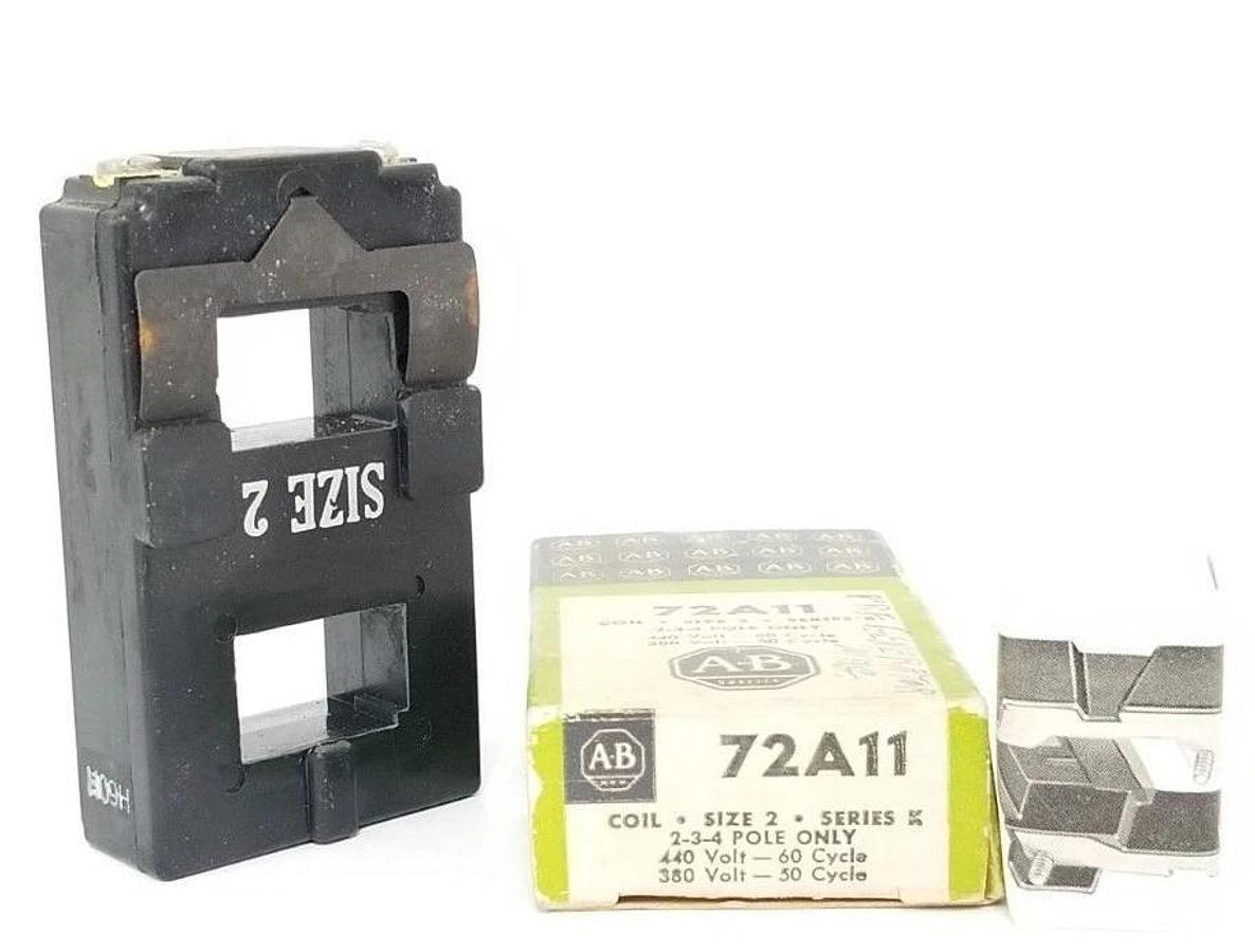 Used ALLEN BRADLEY 72A11 COIL SIZE 2, SER. K, 440V 60 CYCLE, 380V 50 CYCLE