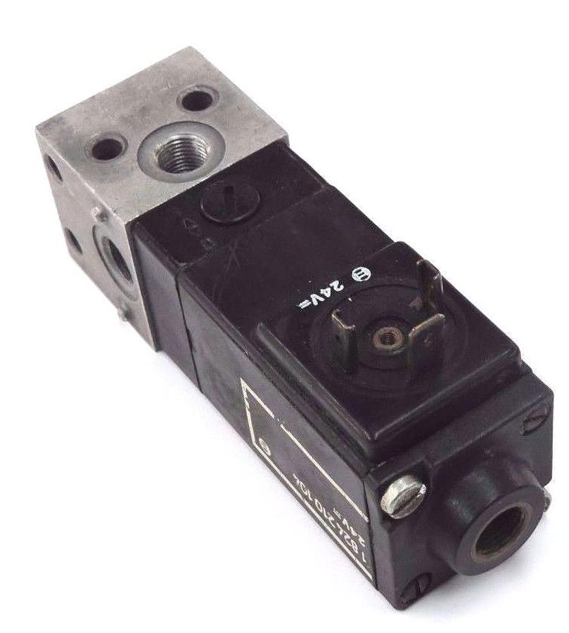 Used BOSCH 1824210104 SOLENOID VALVE COIL 24V W/ 1825503023 CONNECTION PLATE