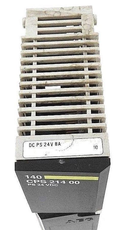 Used SCHNEIDER MODICON 140CPS21400 POWER SUPPLY 8AMP 24VDC, 140-CPS-214-00