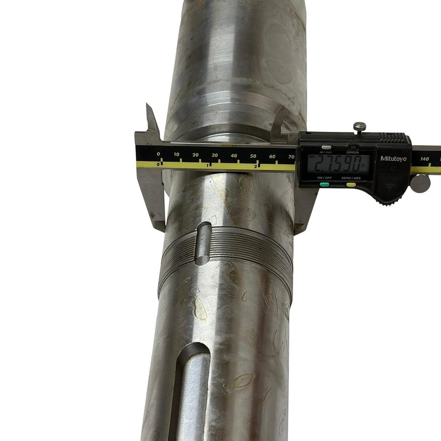 Used 410 SS Industrial Pump Shaft 1056232 Machined Drive Shaft 31.5" Length 3.36" Max