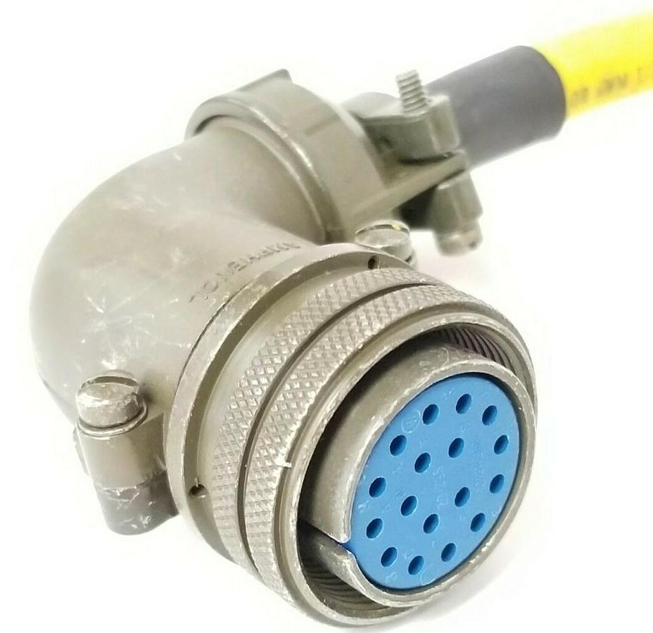 Used iCABLES E1025-E3.5G2 17P F 90DEG TO 19P M HIFLEX 3.5FT CORDSET E1025-E3.5G3