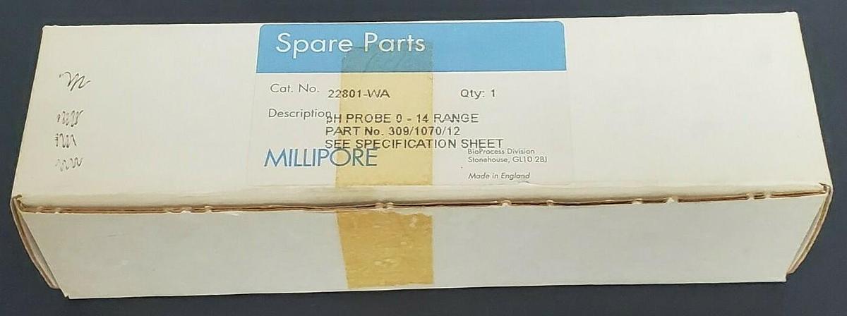 Used NIB MILLIPORE / BDH 309-1070-12 DOUBLE JUNCTION FLAT TIP PH PROBE 22801-WA 0-14