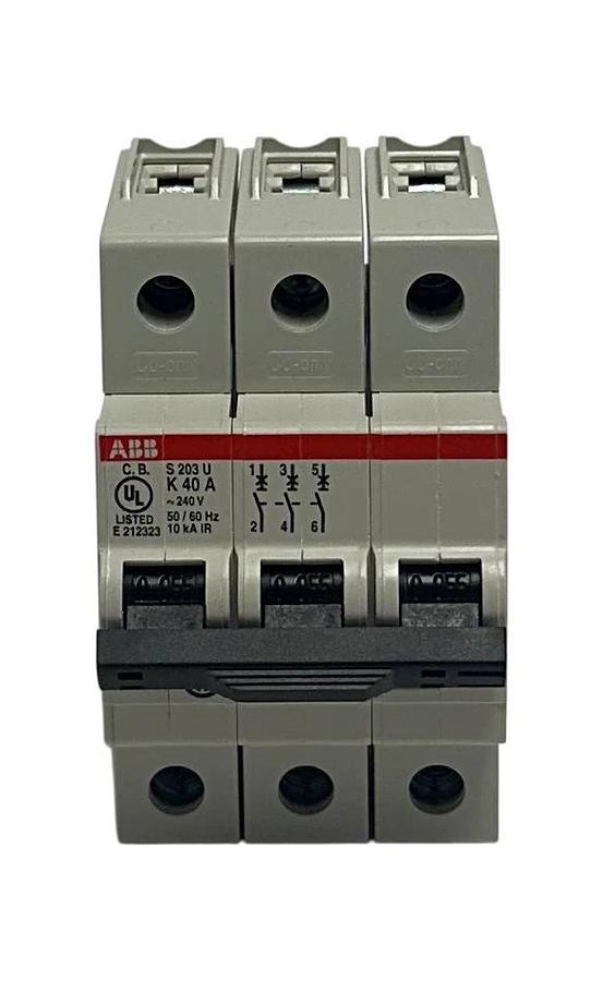 ABB S203U-K40A / S203UK40A MINI CIRCUIT BREAKER 240V 50/60Hz 40A 10kA NSNP