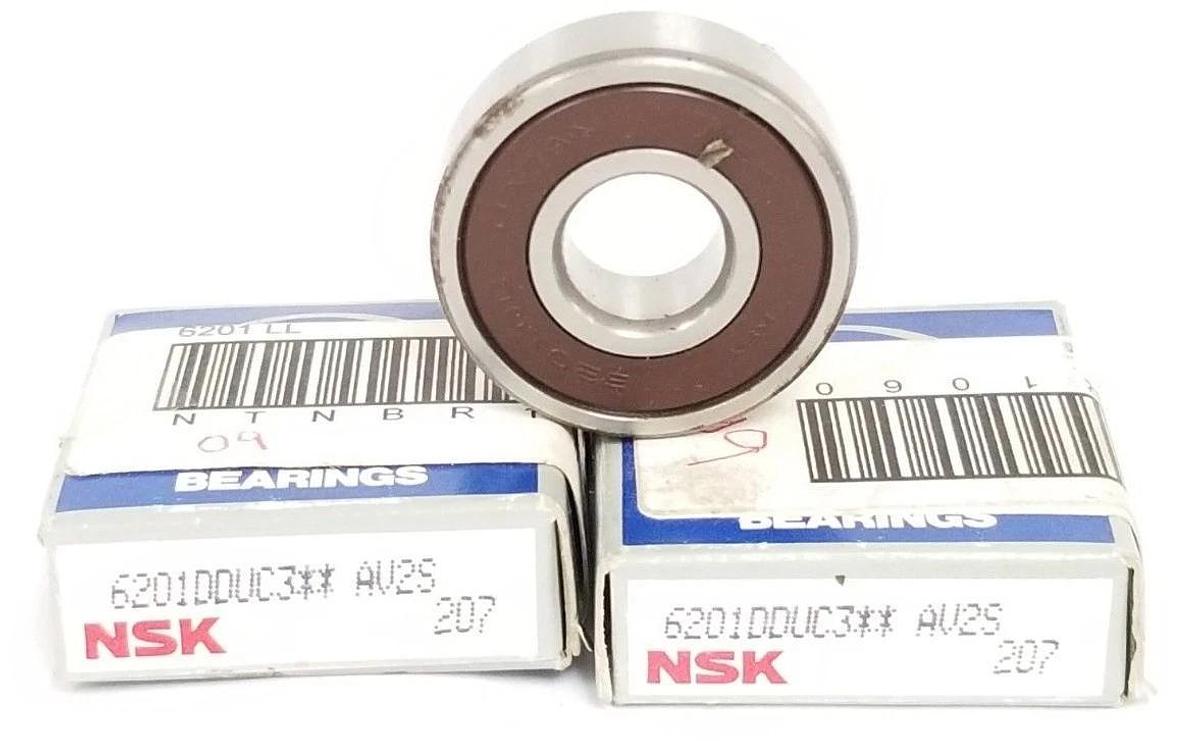 Used LOT OF 2 NEW NSK 6201DDUC3**AV2S 207 BEARINGS 12X32X10MM 6201DDUC3
