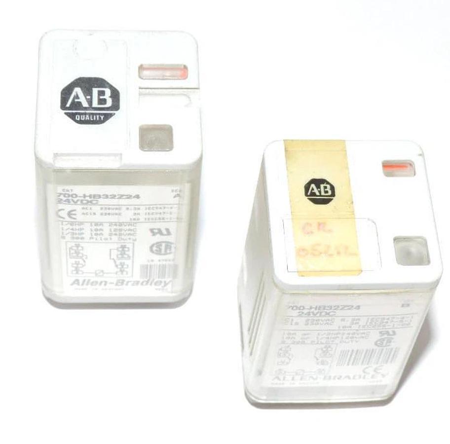Used LOT OF 2 ALLEN BRADLEY 700-HB32Z24 RELAYS 700HB32Z24, SER. A & B, 1 EACH