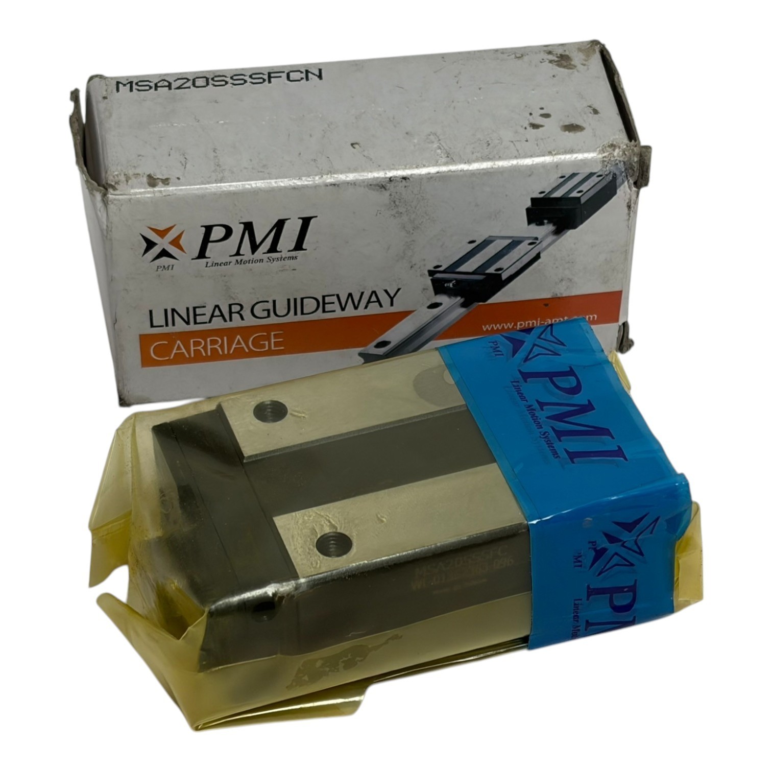 Used PMI MSA20SSSFCN Linear Guideway Carriage Bearing Block New