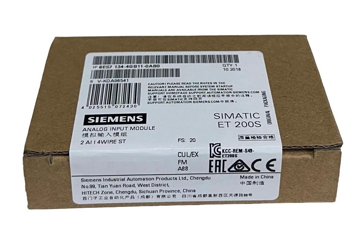 Used SIEMENS 6ES7134-4GB11-0AB0 / 6ES71344GB110AB0 SIMATIC ET 200S ANALOG INPUT NSFS