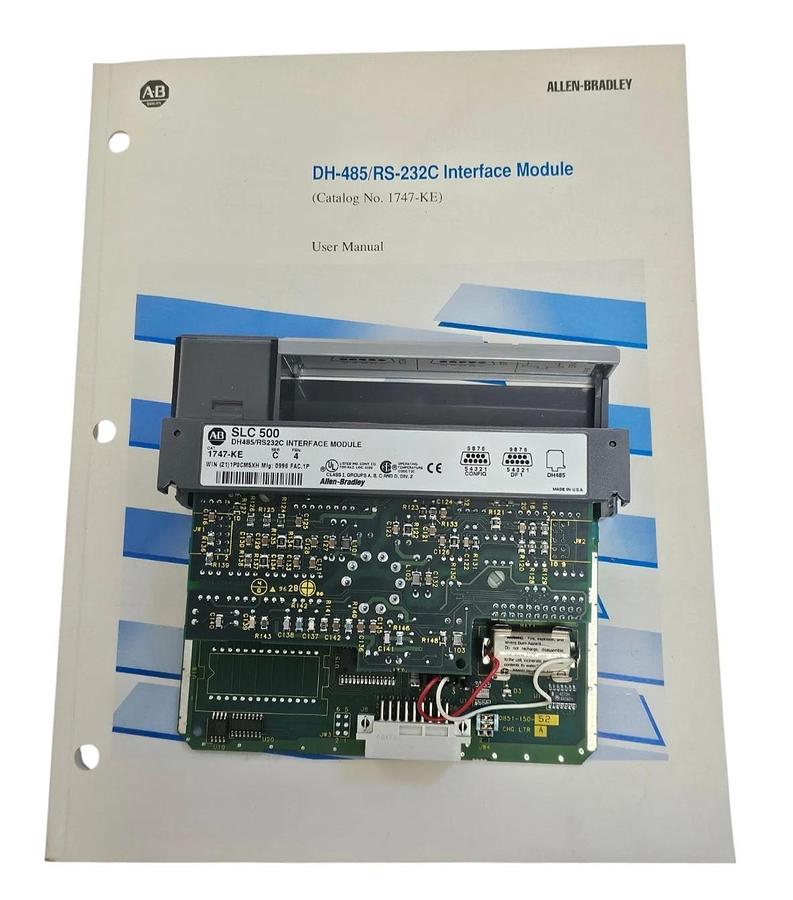 NIB ALLEN BRADLEY 1747-KE DH485/RS232C INTERFACE MODULE SER. C FRN: 4 1747KE