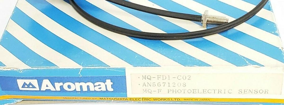 Used NIB AROMAT MQ-FD1-C02 MQ-F PHOTOELECTRIC AMPLIFIER CABLE AN5671208 MQFD1C02