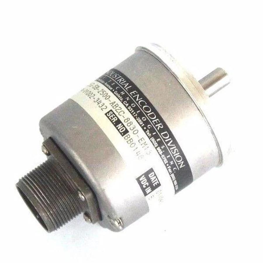 Used BEI 924-01002-3432 ENCODER H25G-SB-2500-ABZC-8830-EM18 5VDC, 924010023432