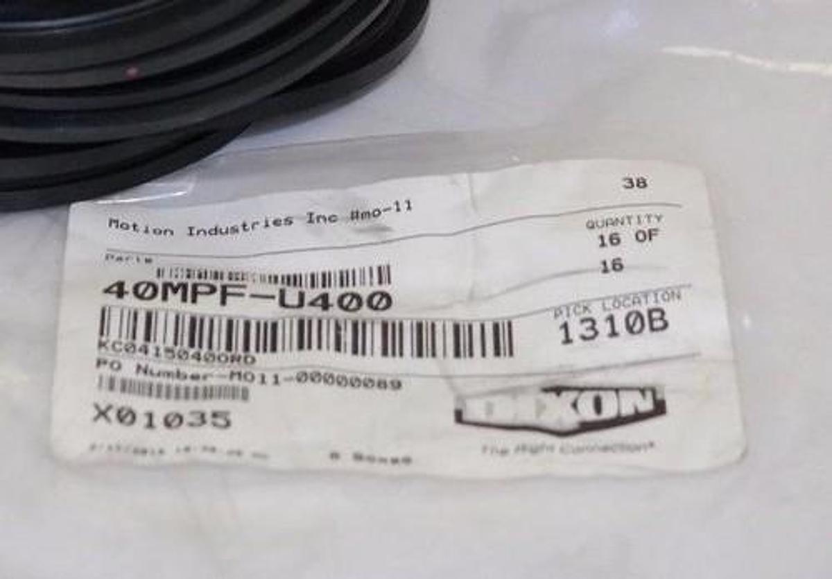 Used LOT OF 27 NEW DIXON 40MPF-U400 4" BUNA-N FLANGED GASKETS 40MPFU400