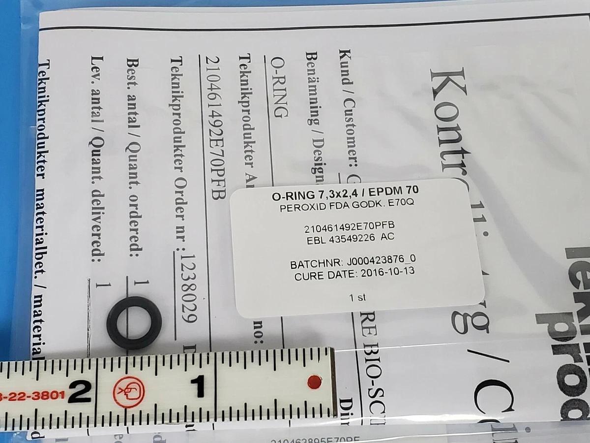 Used NEW GE HEALTHCARE EBL-44058406-AB O-RING KIT FOR UV-CELL ID 6mm 44-0584-06