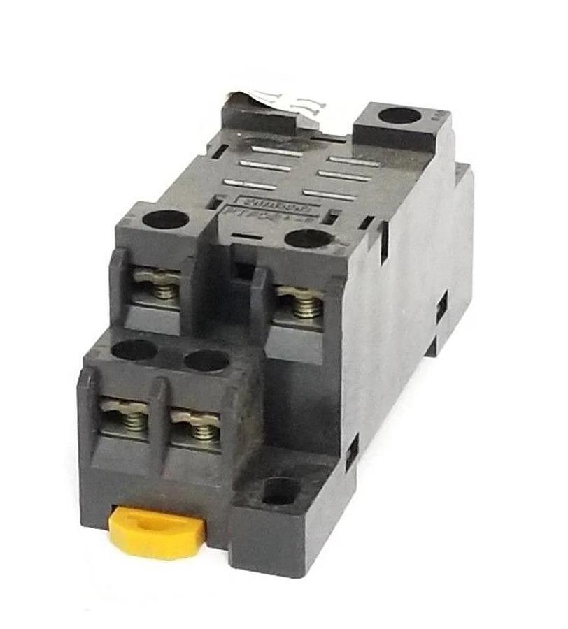 Used LOT OF 2 OMRON PTF08A-E SOCKET RELAY BASES PTF08AE