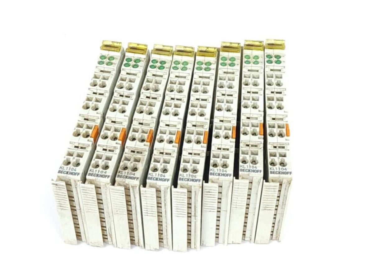Used LOT OF 8 BECKHOFF KL1104 DIGITAL INPUT TERMINALS 4-CHANNEL 24 VDC