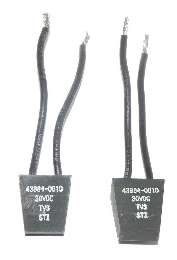 Used LOT OF 2 STI 43884-0010 TRANSIENT V SUPPRESSORS 30 VDC, 438840010