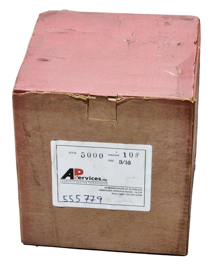 Used NIB AP SERVICES, INC. STYLE 5000 SIZE 3/16 WEIGHT #10