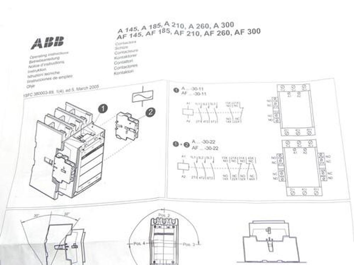 Used NEW ABB A 145, A 185, A 210, A 260, A 300, AF145, AF185, AF210, AF260, AF300 KIT