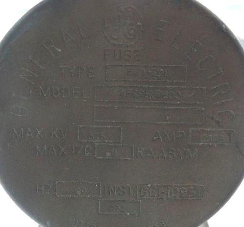 Used GENERAL ELECTRIC FUSE TYPE: EJ0-1DD MODEL: 9F60HJD200 200E AMP 5.5KV