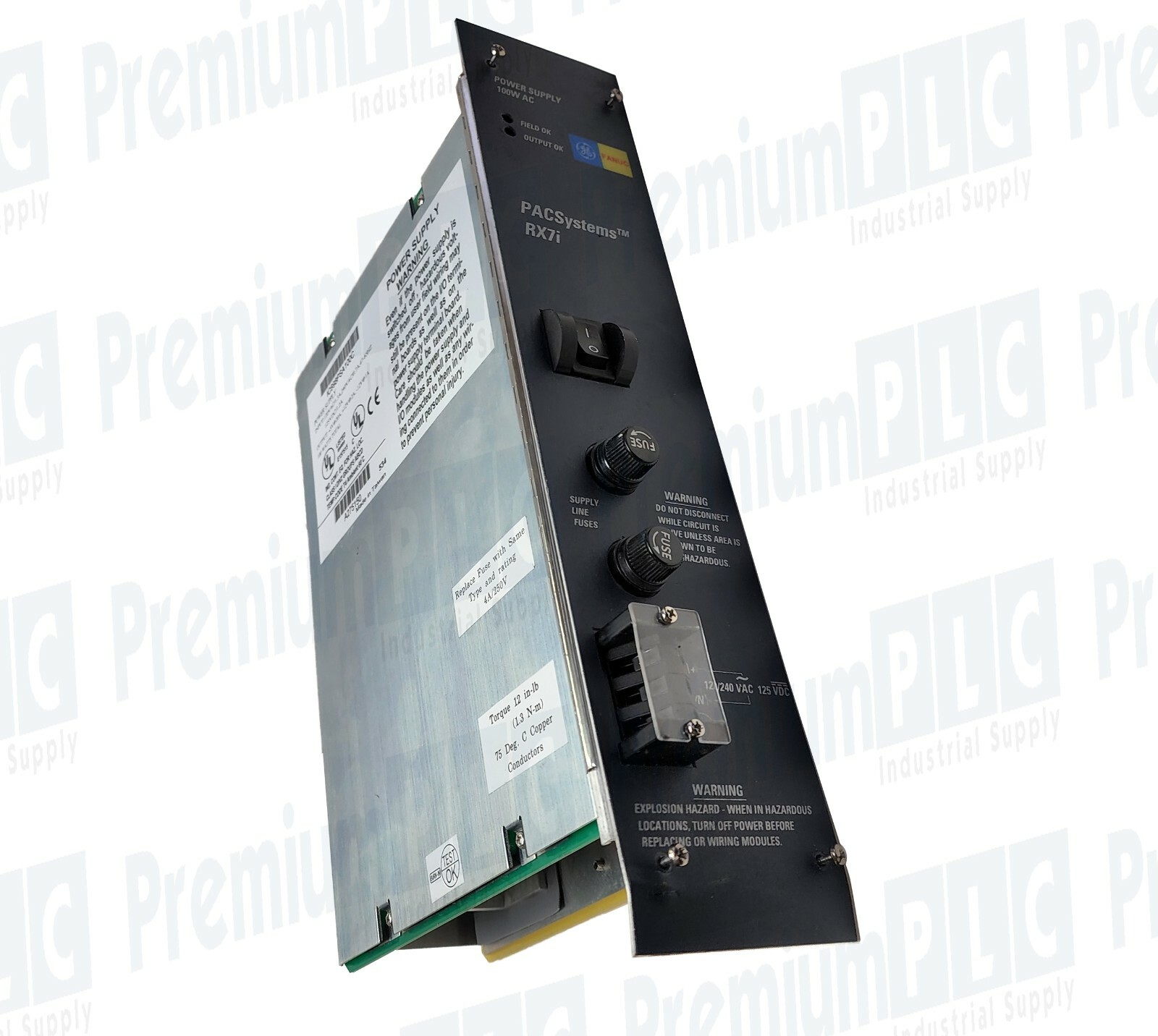 Used USED GE FANUC IC698PSA100C PACSystems RX7i POWER SUPPLY MODULE 100W AC