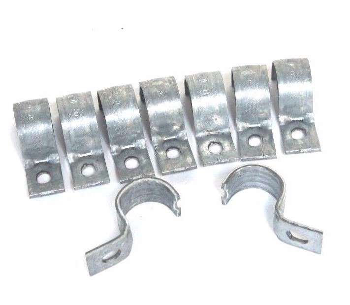 Used LOT OF 9 NEW GENERIC 3/4" CONDUIT ONE HOLE PIPE CLAMPS
