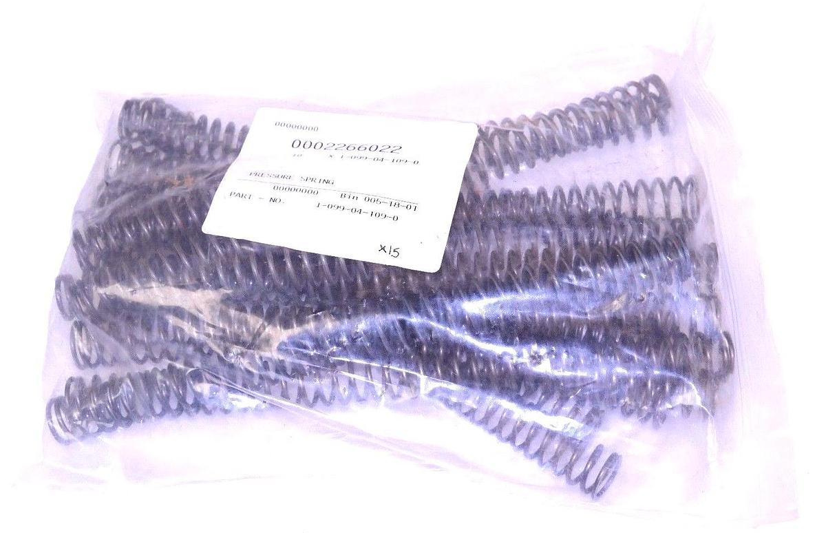 Used LOT OF 15 NEW KRONES 1-099-04-109-0 PRESSURE SPRINGS 1099041090