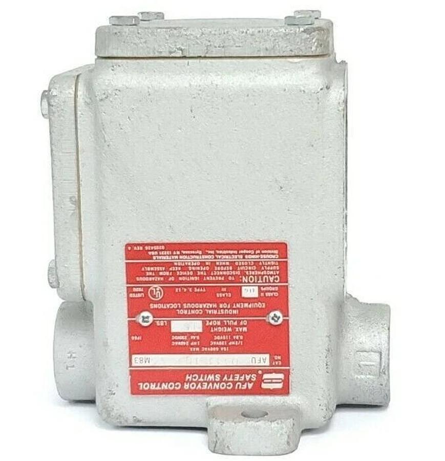 Used CROUSE HINDS AFU0333-10 CONVEYOR CONTROL SAFETY SWITCH AFU0333-10-M83 INCOMPLETE