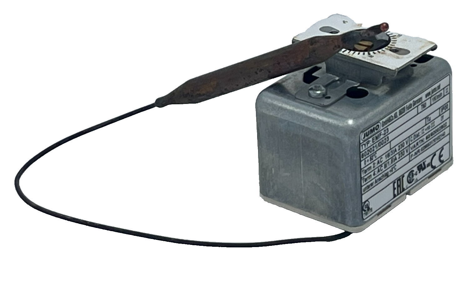 Used JUMO EMF-23 Electromechanical Thermostat Temperature Controller DIN Rail EMF23