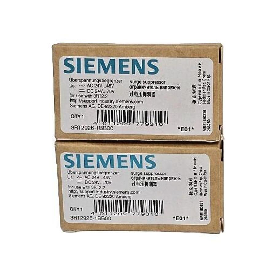 Used LOT OF 2 NIB SIEMENS 3RT2926-1BB00 SURGE SUPPRESSORS 3RT29261BB00