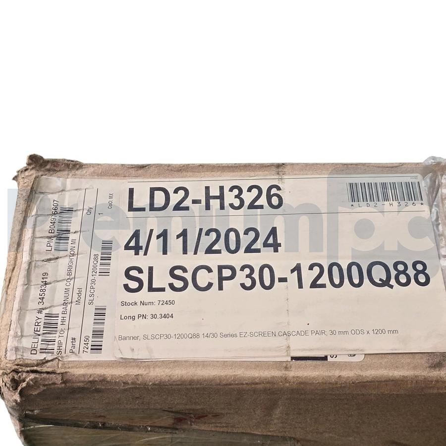 Banner SLSCP30-1200Q88 Cascade Light Curtain Pair Kit 30mm x 1200mm 72450 NSMP