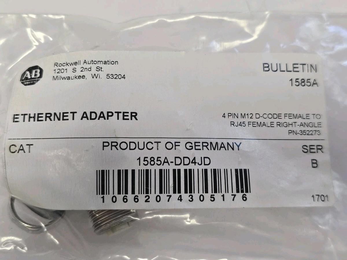 NEW ALLEN BRADLEY 1585A-DD4JD SER. B ETHERNET ADAPTER 1585ADD4JD
