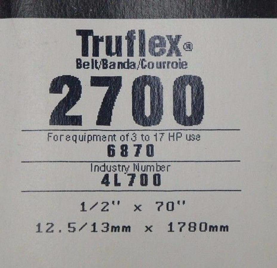 LOT OF 11 NEW GATES TRUFLEX V BELTS 5L400 4L700 3580 2550 2540