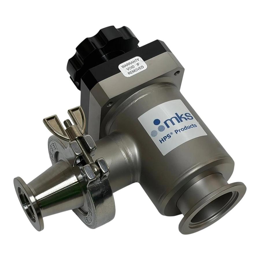 MKS HPS LPV1-40-AK-MNVN Low Profile Vacuum Valve NW40 KF40 Stainless Manual