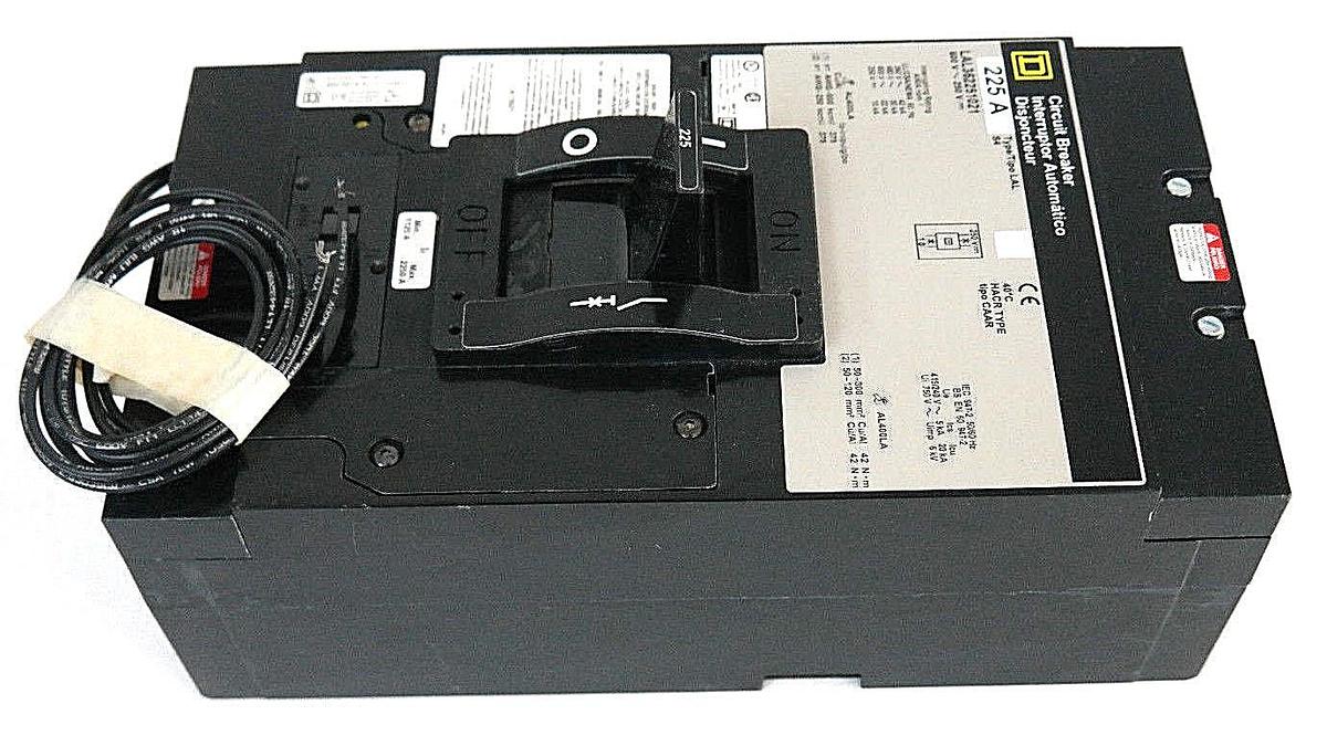 Used NEW SQUARE D LAL36225 FA/LA MOLDED CASE CIRCUIT BREAKER 600V 225A LAL362251021