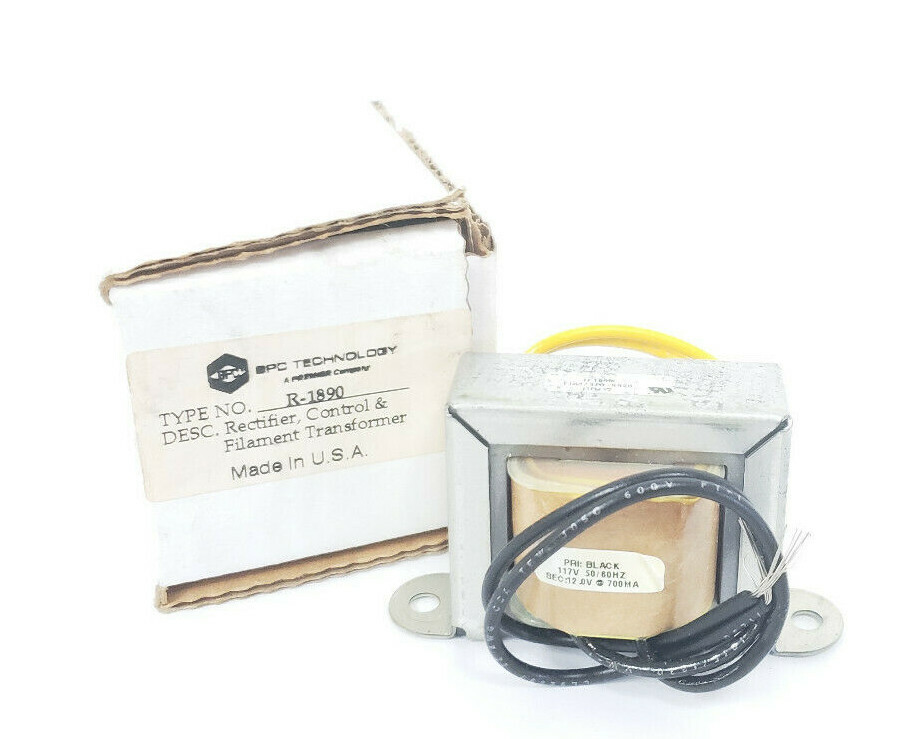 Used NIB SPC TECHNOLOGY R-1890 RECTIFIER, CONTROL & FILAMENT TRANFORMER R1890