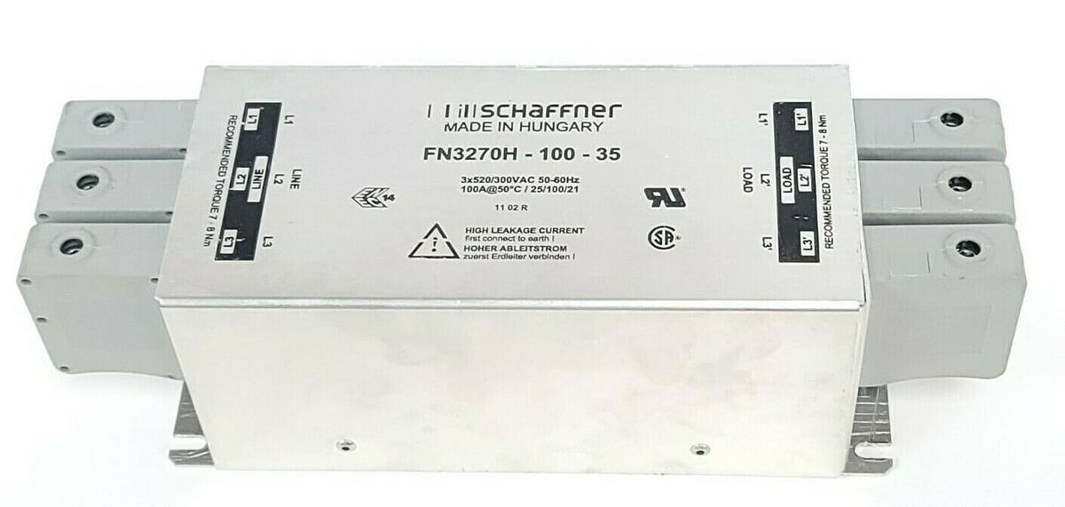 Used SCHAFFNER FN3270H-100-35 RFI POWER LINE FILTER FN3270H10035