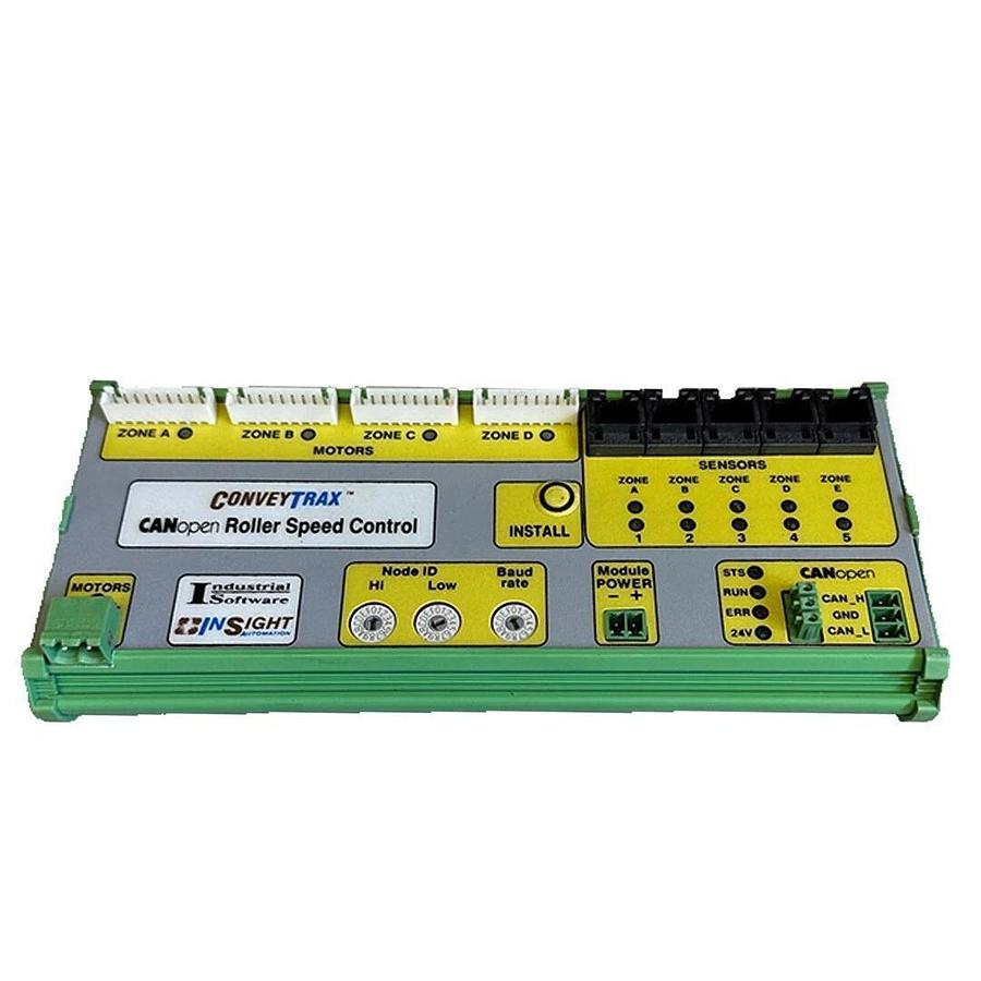 Used INSIGHT AUTOMATION 0X43535243 CONVEYTRAX CANopen ROLLER SPEED CONTROL 0X49