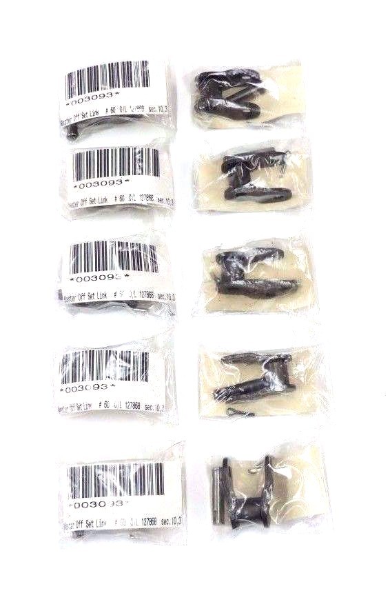 Used LOT OF 10 NIB MORSE #60 O/L 127868 MASTER OFF SET LINKS, 60OL127868
